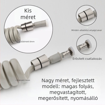 WC-szórópisztoly teleszkópos tömlővel és rugós csővel — modell: Spring tube; anyag: kompozit anyagok; szerelés: csavaros; névleges nyomás: normál; stílus: modern egyszerűség