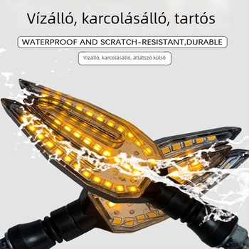 Harpoon-szerű LED motorkerékpár indexlámpa nappali menetfénnyel, HY008, 12V, LED, motorok, elektromos járművek, robogók, terep, 70 000 óra élettartam