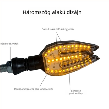 Harpoon-szerű LED motorkerékpár indexlámpa nappali menetfénnyel, HY008, 12V, LED, motorok, elektromos járművek, robogók, terep, 70 000 óra élettartam