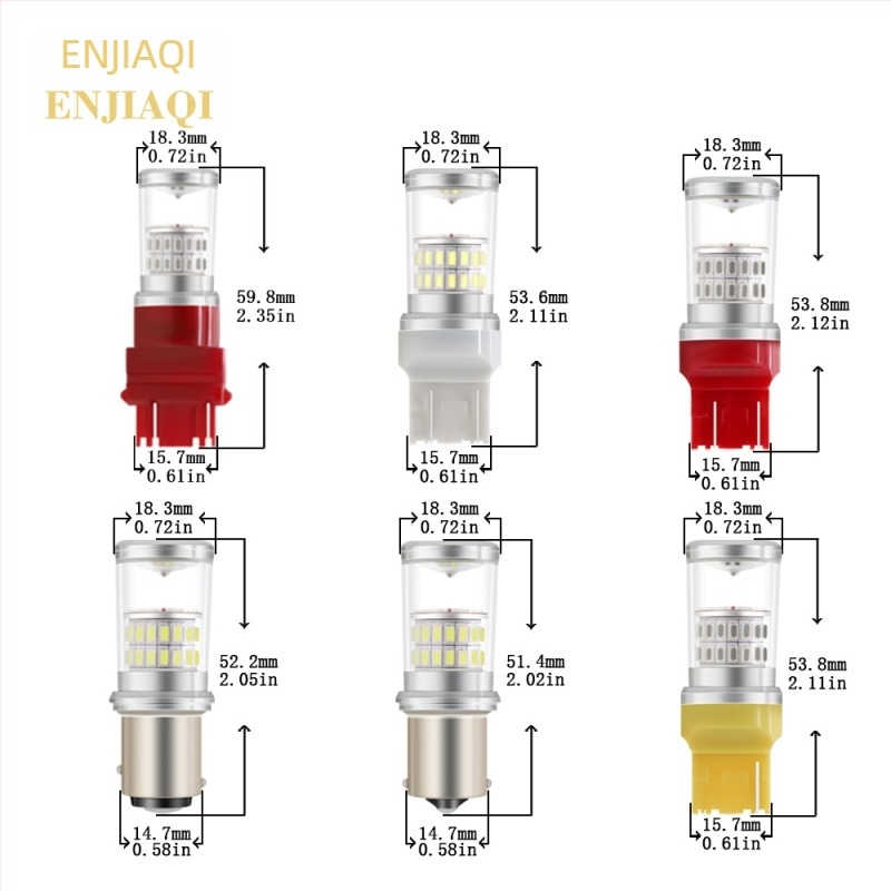 Autó LED indexlámpa 1156 1157 T20 3014 48SMD, 9-50V, 6000-6500K, 0.2W, élettartam 50 000 óra