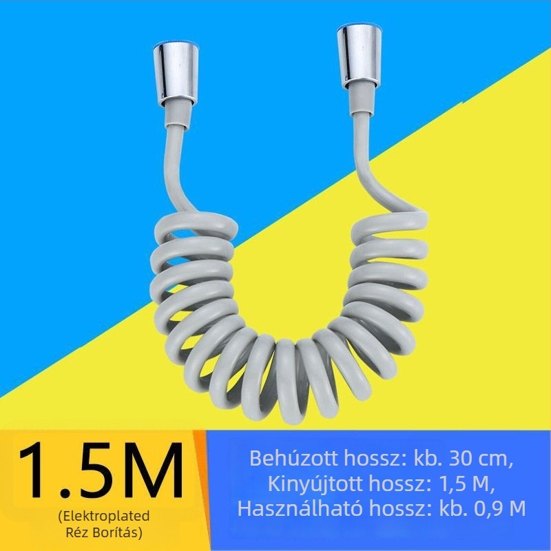 Teleszkópos zuhanycső, rozsdamentes acél/ABS, atmoszférikus nyomás, 0-90°C működési hőmérséklet, telepítés: teleszkópos