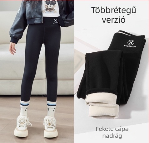 Lányok Shark Skin leggings, magas derekú, Nylon 93%, tél 2024, 3-8 évesek