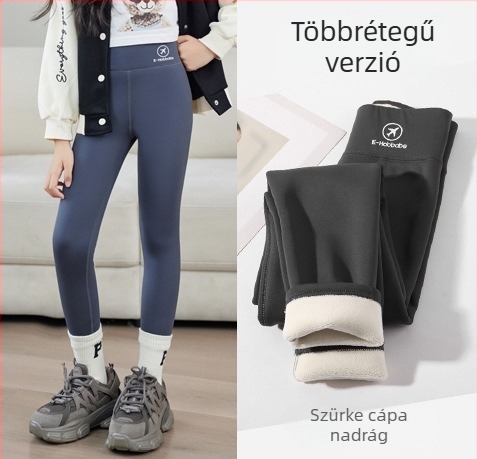 Lányok Shark Skin leggings, magas derekú, Nylon 93%, tél 2024, 3-8 évesek