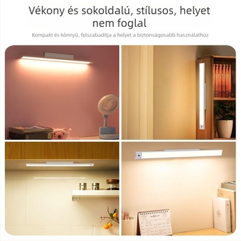 Fali asztali lámpa szemvédővel a tanuláshoz — érintéses kapcsoló, beépített lítium akkumulátor, fém árnyék, világosság AA szint, feszültség ≤36V