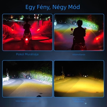 Motorkerékpár LED spotlámpa Spotlight lencsével, 12V, 5000 lm, alumínium ház, IP67, modell motor203
