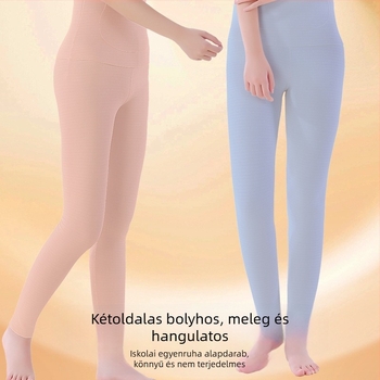 Lányoknak készült meleg alapréteg nadrág ősz-télre, belső ruházat diákok és idősebb gyerekek számára