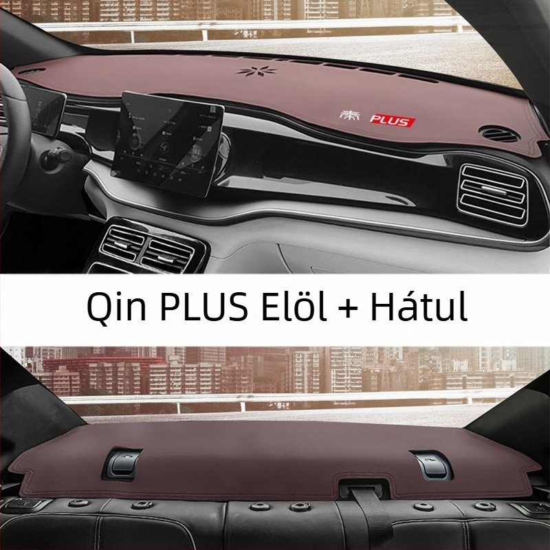 Bőr középkonzol napvédő matrac BYD Qin Plus EV Intelligent Driving Edition számára logó nyomtatással