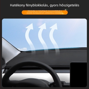 Tesla Model Y és Model 3 központi konzol és műszerfal matraca – velúr, minden évszakra, csúszásmentes