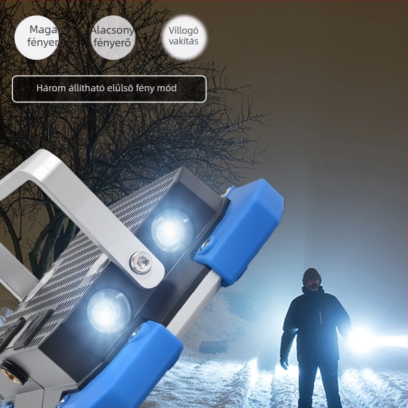 Kemping LED lámpa, 5V-es újratöltésű, 12W/18W, nyomógombos kapcsoló