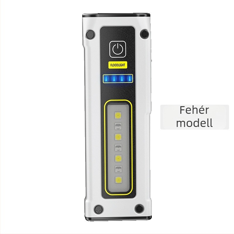 Explore Beauty Mini kettős LED-es zseblámpa Type-C gyors töltéssel, mágneses munkalámpa, beépített 3500mAh akkumulátor, 5W, hatótáv 100–200 m, többfunkciós vészvilágítás