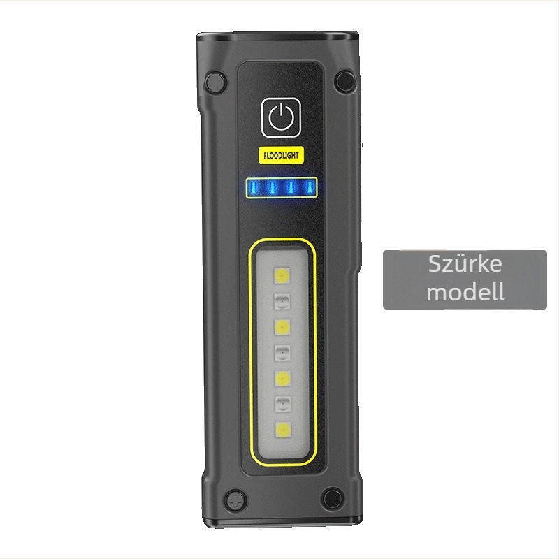 Explore Beauty Mini kettős LED-es zseblámpa Type-C gyors töltéssel, mágneses munkalámpa, beépített 3500mAh akkumulátor, 5W, hatótáv 100–200 m, többfunkciós vészvilágítás