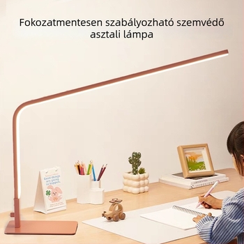 Szemvédő éjjeli lámpa hálószobába és olvasáshoz, anti-kék fény, villanásmentes asztali lámpa USB táppal