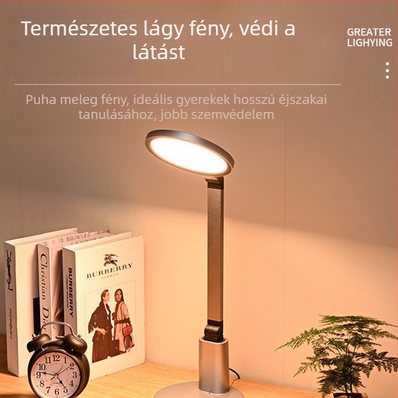 Teljes spektrumos íróasztali lámpa szemvédelemhez, 18W, intelligens vezérlés, CRI ≥95 (Fényerő: Nemzeti AA szint; 3C tanúsítvány)