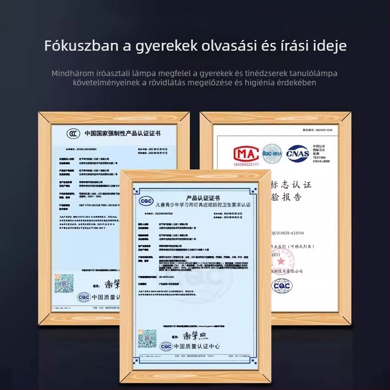 Teljes spektrumos íróasztali lámpa szemvédelemhez, 18W, intelligens vezérlés, CRI ≥95 (Fényerő: Nemzeti AA szint; 3C tanúsítvány)