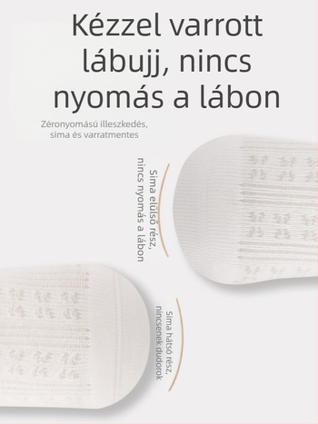 Nyári ultra vékony babaharisnya masnival, fehér – lányoknak, szúnyogriasztó harisnya