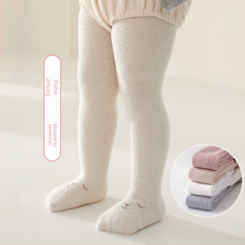 Lányoknak készült fleece-beléssel és korál fleece-sel készült leggings, meleg és kényelmes őszi-téli beltéri viselethez