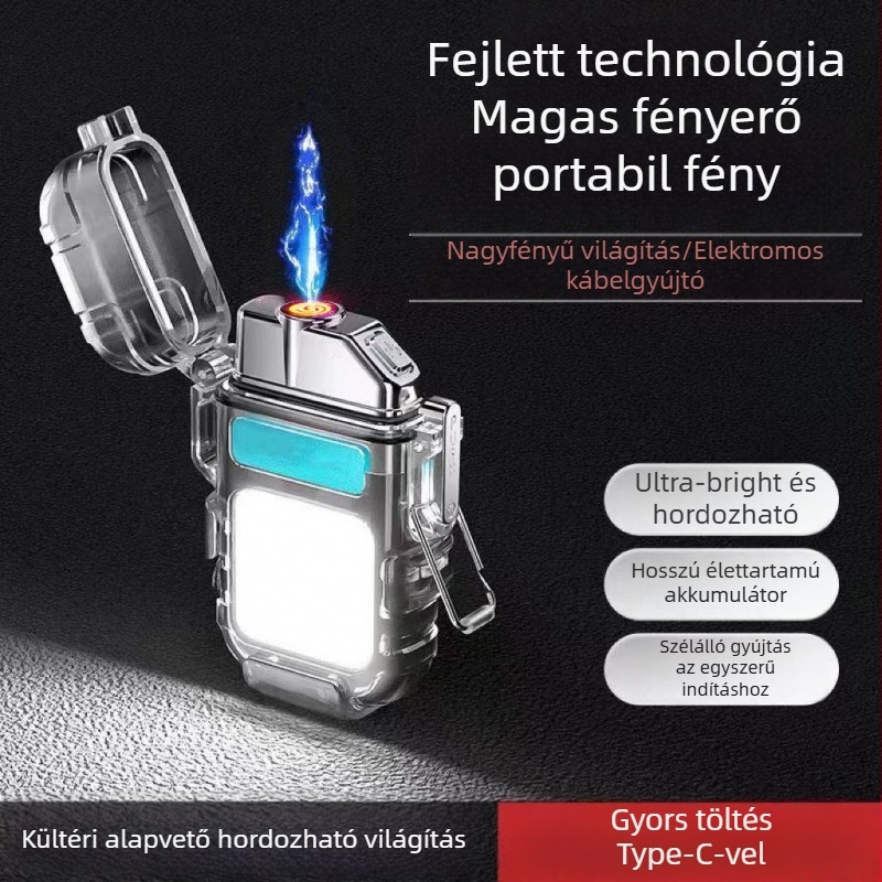 Többfunkciós kulcstartó COB LED zseblámpa, újratölthető, 10 W, üzemidő 2 óra, hatótávolság legfeljebb 50 m