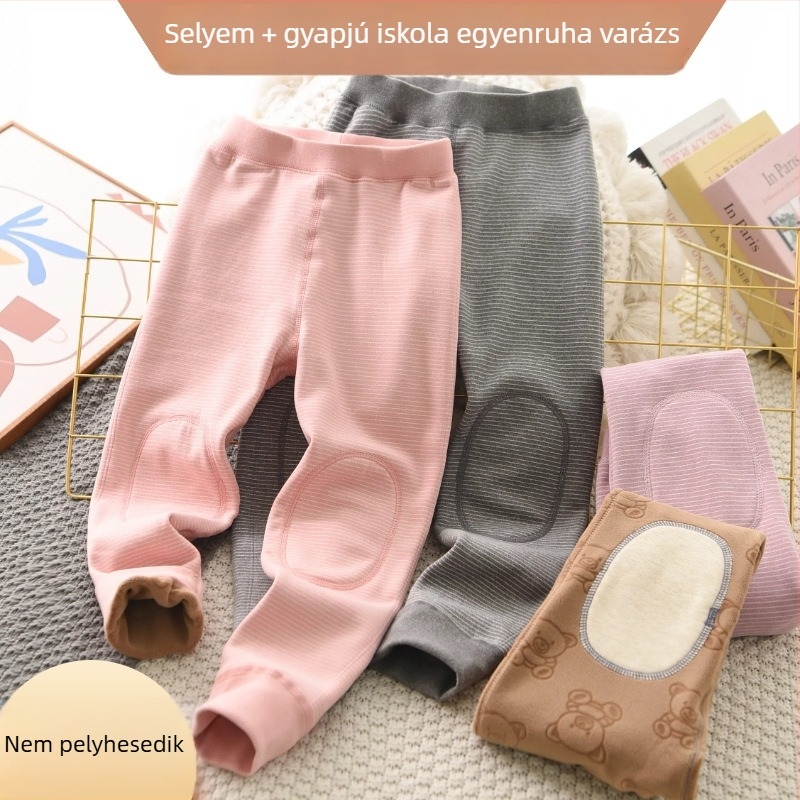Gyerek Derong bársonyas melegítő nadrág, uniszex, 80% poliészter, 2024 téli