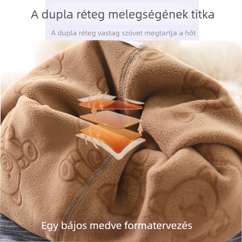 Gyerek Derong bársonyas melegítő nadrág, uniszex, 80% poliészter, 2024 téli