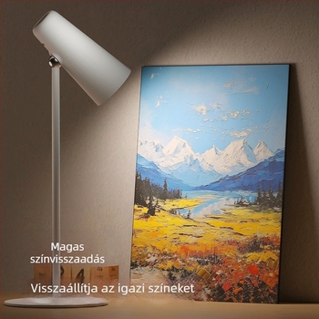Mágneses csíptetős asztali lámpa beépített akkumulátorral — szemvédő olvasólámpa kollégiumi szobához, érintőkapcsoló