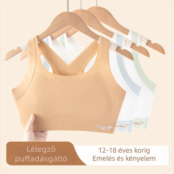 7–12 éves lányok számára edzőmelltartó, légáteresztő, varrás nélküli kosár