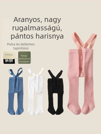Babák számára készült harisnyanadrág és pántos nadrág őszi–téli alapréteg a has támogatásáért, uniszex