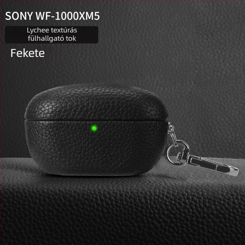 Prémium lychee-textúrájú védőtok a Sony WF-1000XM5-höz