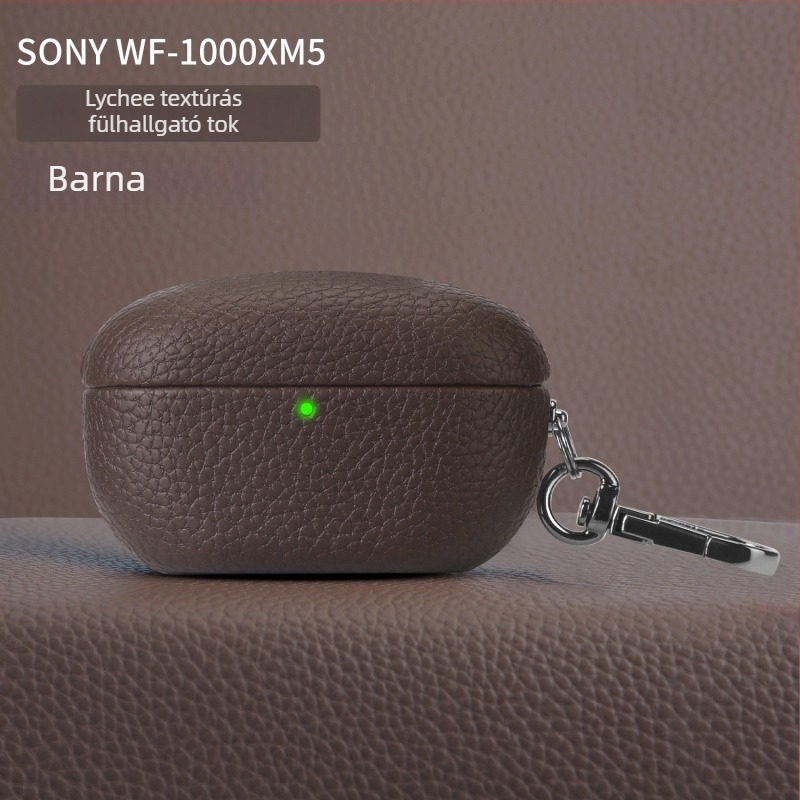 Prémium lychee-textúrájú védőtok a Sony WF-1000XM5-höz