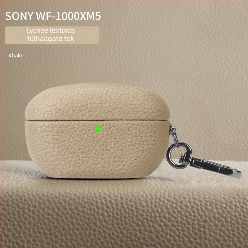 Prémium lychee-textúrájú védőtok a Sony WF-1000XM5-höz