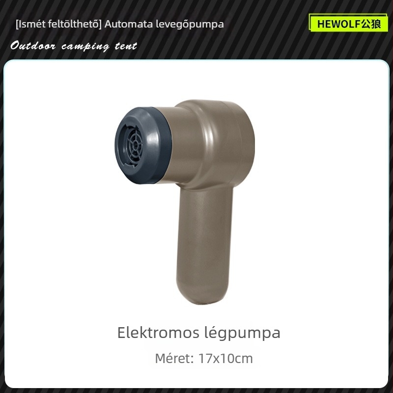 Felfújható matrac, összecsukható, otthoni és kempingezési használatra, 2 személyes kapacitás, PVC felület, külső pumpa, 4 rétegű konstrukció, maximális teher 900 kg