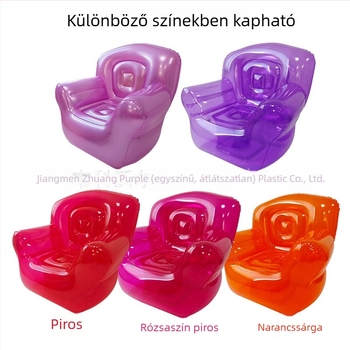 Áttetsző felfújható PVC kanapé kempingezéshez, hordozható, összecsukható egy személyes kanapé