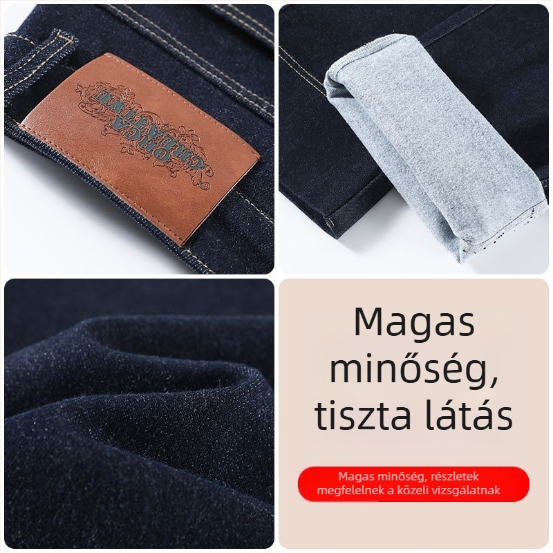 Denim női farmernadrág, egyenes szárú, magas derekú, 90–95% pamut, magas elasztikusság