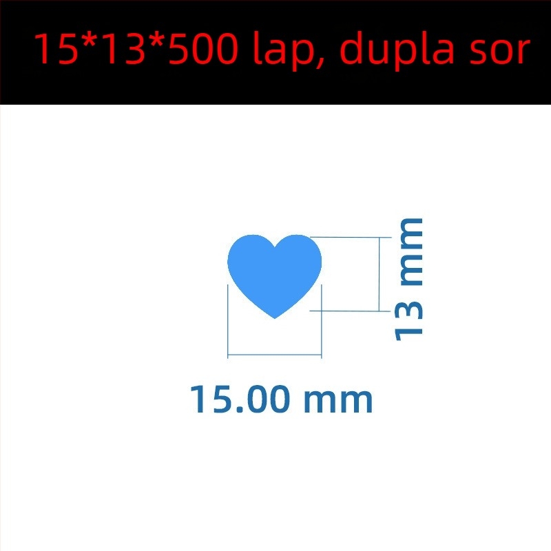 Színes kézírásos nagy szív alakú matrica – rajzfilmszerű öntapadós névjegy, Wright Riley, anyag: bevont papír ragasztó, testre szabható, ideális ajándék