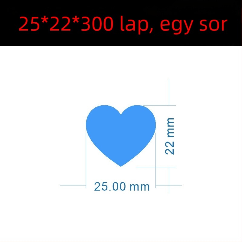 Színes kézírásos nagy szív alakú matrica – rajzfilmszerű öntapadós névjegy, Wright Riley, anyag: bevont papír ragasztó, testre szabható, ideális ajándék