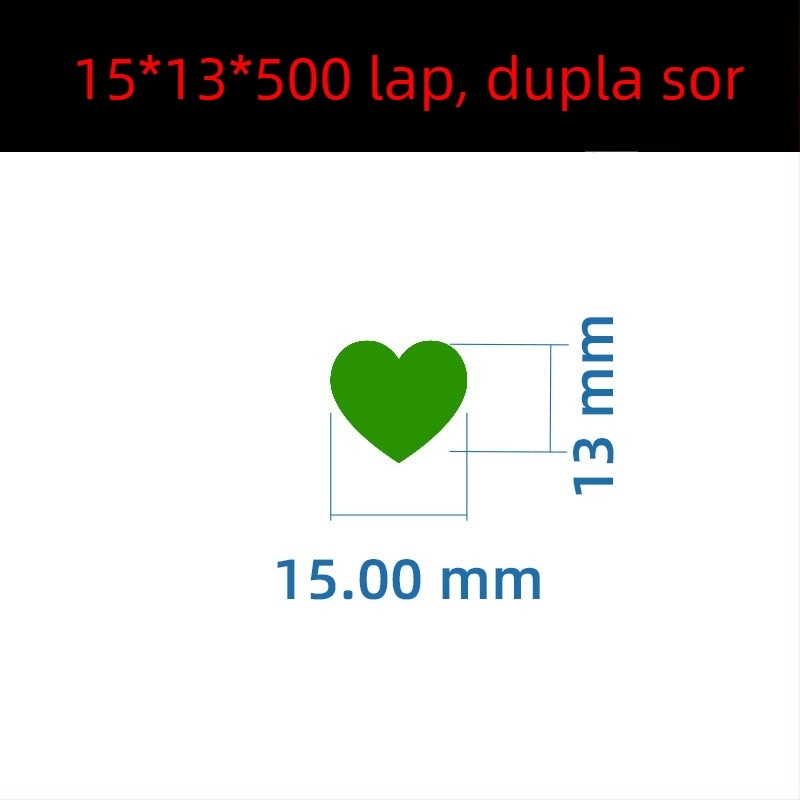 Színes kézírásos nagy szív alakú matrica – rajzfilmszerű öntapadós névjegy, Wright Riley, anyag: bevont papír ragasztó, testre szabható, ideális ajándék