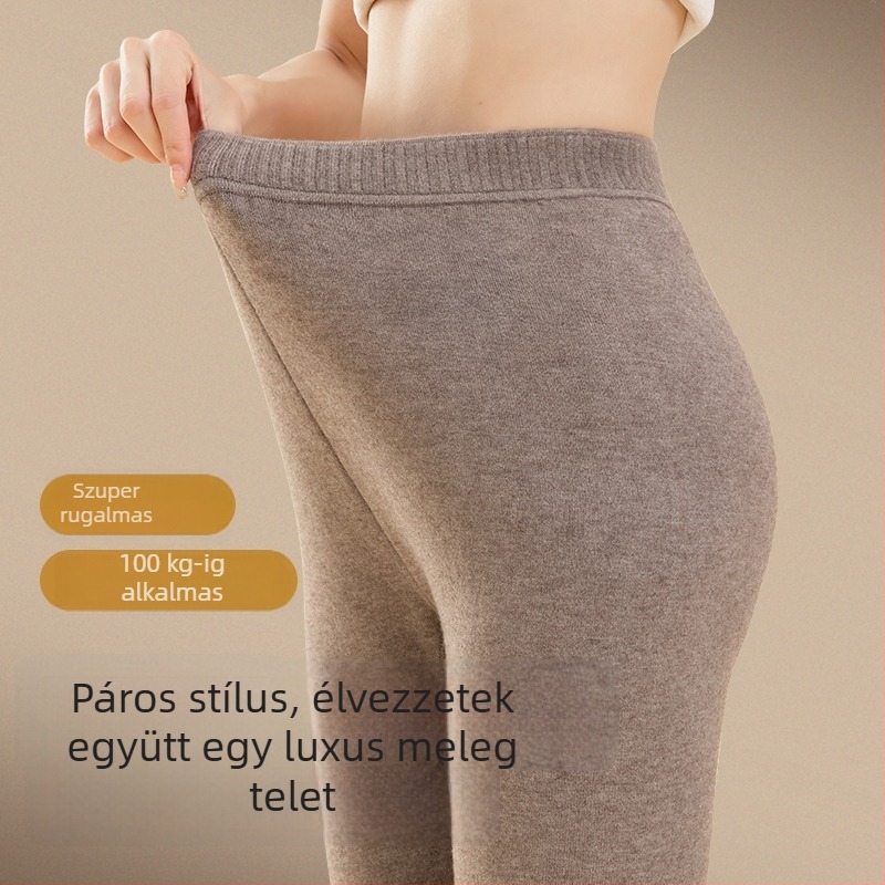 Gyapjú nadrág fleece béléssel, uniszex – vastag és meleg téli viselet