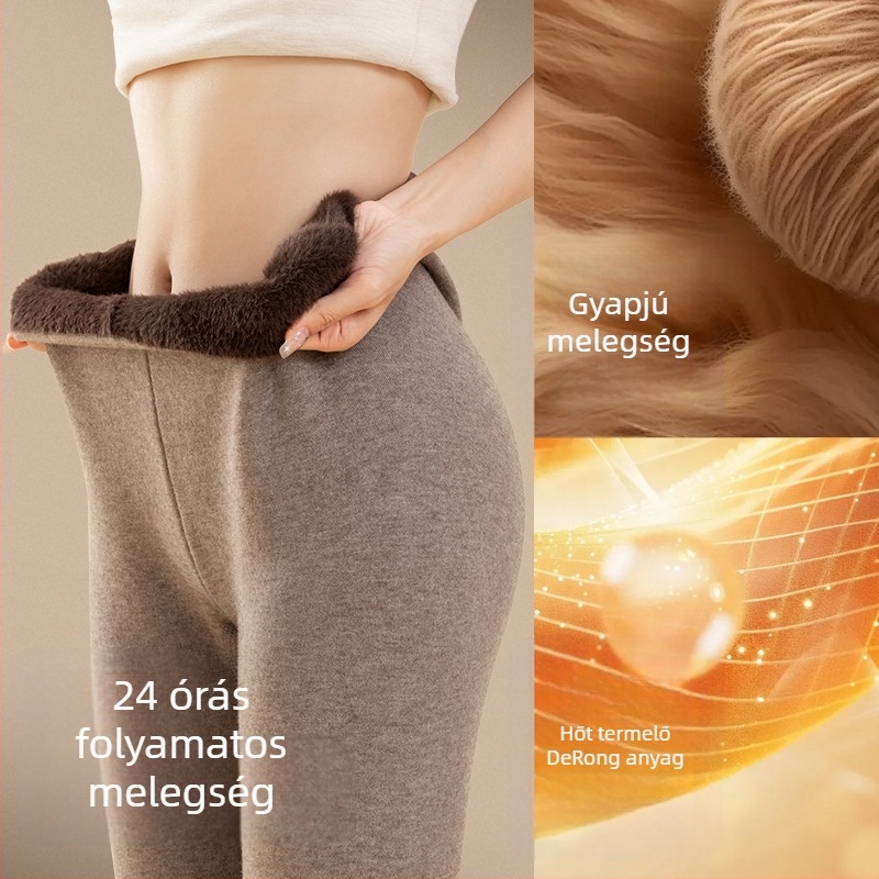 Gyapjú nadrág fleece béléssel, uniszex – vastag és meleg téli viselet