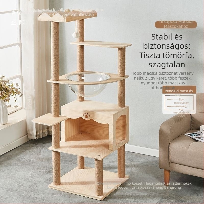 Macskák számára készült mászókeret flanel anyagból, macska fészek, Sheng bangrong márka, eredet Kína