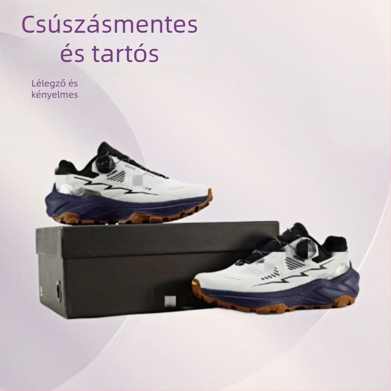 Túra cipő – (lélegző hálós belső, EVA felsőrész, PU középtalp, csúszásmentes gumitalp, elöl kötős)