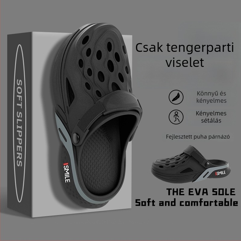 Férfi EVA szandál, koreai stílusú kültéri használatra, felső EVA, talp EVA, talpbetét EVA, lapos sarok