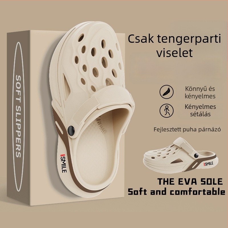 Férfi EVA szandál, koreai stílusú kültéri használatra, felső EVA, talp EVA, talpbetét EVA, lapos sarok