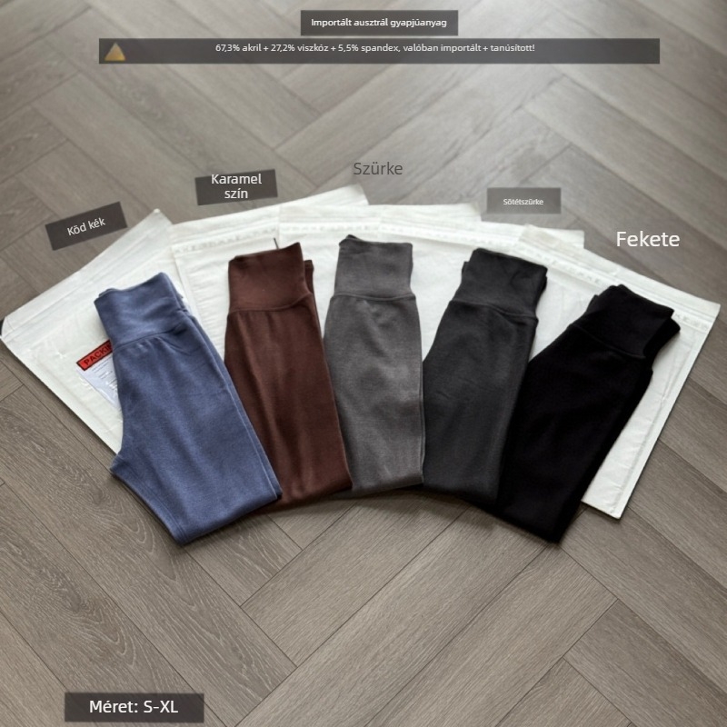 Kasmír leggings akril- és spandex anyagból, 3/4 hossz, 3D mintázat