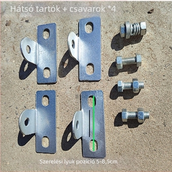 Kosárlabda hátfal montázs kiegészítő: csavaros rúddal csatlakozással és állítható huzalrúddal — 1 kg