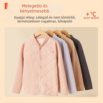 Yalu Gyerekeknek készült gyapjú termikus belső felső, magas gallér, puha kefés felület, 100% gyapjú, téli