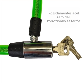 Kerékpárzár Modell 600, Anyag: Imitációs réz, Súly: 100 g, Alkalmas kerékpárra, elektromos kerékpárra és motorkerékpárra, Modern minimál stílus