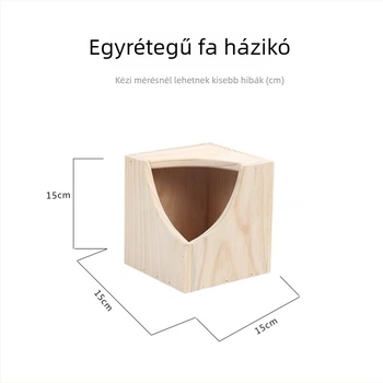 Fából készült hörcsögház (márka: wanye pet; anyag: fa; megfelelő hörcsögnek; évszakok: négy)