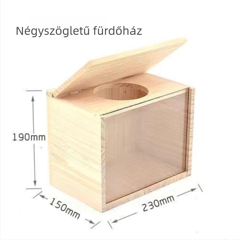 Fából készült hörcsögház (márka: wanye pet; anyag: fa; megfelelő hörcsögnek; évszakok: négy)