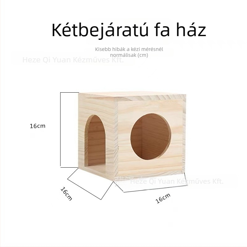 Fából készült hörcsögház (márka: wanye pet; anyag: fa; megfelelő hörcsögnek; évszakok: négy)