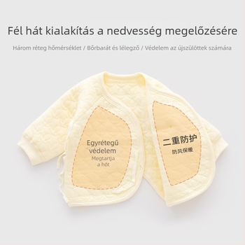 100% pamut téli babatop kerek nyakkal, kapucni nélkül, lágy felülettel