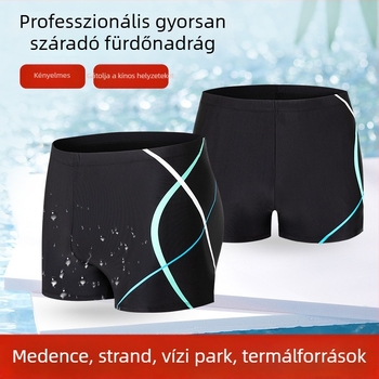 Manlishan férfi gyorsan száradó úszónadrág, négyszögletes szabású, plusz méret, nyaraláshoz a tengerparton